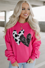 Load image into Gallery viewer, Graphic Sweatshirt | Strawberry Pink Double Heart Patch
