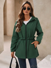 Load image into Gallery viewer, Zip Up Long Sleeve Hooded Jacket