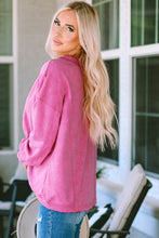 Load image into Gallery viewer, Oversized Sweatshirt | Rose Exposed Seam Twist Open Back