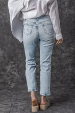 Load image into Gallery viewer, Womens Blue Jeans | Distressed High Waist Blue Jeans | Blue Jeans