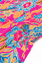 Load image into Gallery viewer, Rose Red Boho Floral V Neck Ruffle Tiered Long Dress | Dresses/Maxi Dresses