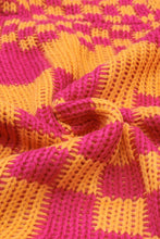 Load image into Gallery viewer, Multicolor Open Front Mixed Checkered Pattern Knit Cardigan | Tops/Sweaters & Cardigans