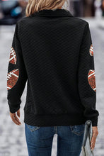 Load image into Gallery viewer, Sequin Football Long Sleeve Sweatshirt
