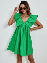 Load image into Gallery viewer, V-Neck Cap Sleeve Mini Dress | Dress