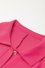 Load image into Gallery viewer, Womens Romper | PINK Half Button Short Sleeve Romper | Romper