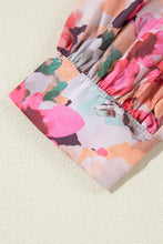 Load image into Gallery viewer, Floral Print Blouse | Ruffled Stitch Buttoned Top