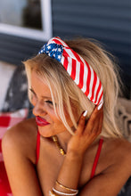 Load image into Gallery viewer, Multicolor American Flag Bow Knot Wide Headband | Accessories/Headwear