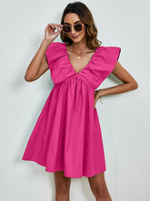 Load image into Gallery viewer, V-Neck Cap Sleeve Mini Dress | Dress