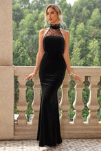 Load image into Gallery viewer, Sexy Formal Dress | Black Lace Detail Sleeveless Maxi Dress