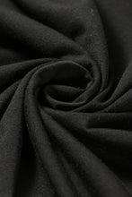 Load image into Gallery viewer, Black Notched Neck Pleated Puff Sleeve Shift T-shirt Dress | Dresses/T Shirt Dresses