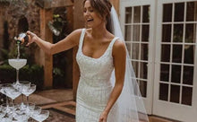 Load image into Gallery viewer, Mermaid Wedding Dress-Beaded Sequined Mermaid Wedding Dress | Wedding Dresses