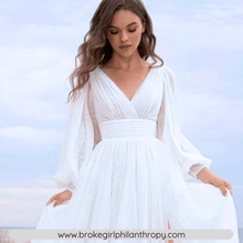Load image into Gallery viewer, Beach Wedding Dress-Bohemian A Line Backless Wedding Dress | Wedding Dresses