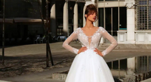 Load image into Gallery viewer, Bohemian Wedding Dress-Long Sleeve Lace Princess Wedding Dress | Wedding Dresses