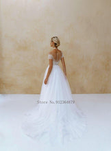 Load image into Gallery viewer, Short Sleeve Wedding Dress-Bohemian A-Line Beach Wedding Dress | Wedding Dresses