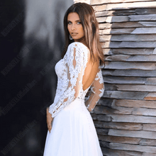 Load image into Gallery viewer, Long Sleeve Wedding Dress-Bohemian Wedding Dress Bridal Gown | Wedding Dresses