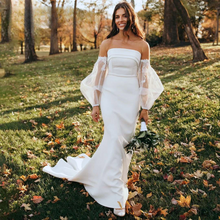 Load image into Gallery viewer, Simple Wedding Dress-Mermaid Backless Bridal Gown | Wedding Dresses