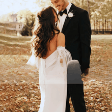 Load image into Gallery viewer, Simple Wedding Dress-Mermaid Backless Bridal Gown | Wedding Dresses