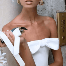 Load image into Gallery viewer, Short Wedding Dress-Simple Backless Ankle Length Bridal Dress | Wedding Dresses