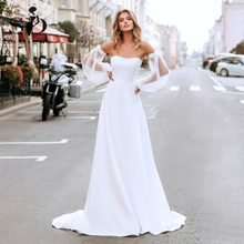 Load image into Gallery viewer, Simple Wedding Dress-Bohemian Wedding Dress- Beach Bridal Gown | Wedding Dresses