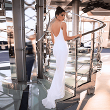 Load image into Gallery viewer, Simple Wedding Dress-Backless Mermaid Bridal Gown | Wedding Dresses