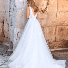 Load image into Gallery viewer, Bohemian Wedding Dress-Lace A Line Bridal Gown | Wedding Dresses