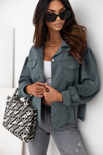 Load image into Gallery viewer, Womens Jacket-Casual Button Down Collared Jacket