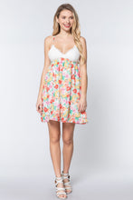 Load image into Gallery viewer, Mini Dress | V-neck Open Back Floral Mini Dress