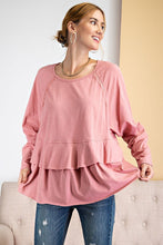 Load image into Gallery viewer, Pink Lace Top | Lace Detailing Tunic Blouse
