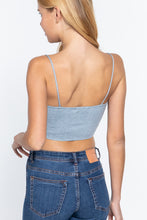 Load image into Gallery viewer, Front Ruched Detail Sweater Knit Crop Cami Top