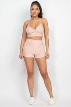 Load image into Gallery viewer, Terry Towel Bralette Top & Mini Shorts Set