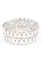 Load image into Gallery viewer, Fashion Bracelet | Rectangle Rhinestone Stretch Bracelet
