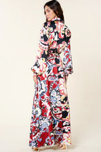 Load image into Gallery viewer, Color Block Printed V Neck Dress