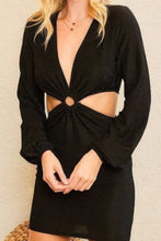 Load image into Gallery viewer, Black Cut Out Dress