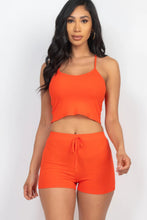 Load image into Gallery viewer, Ribbed Crop Cami Top & Shorts Set