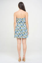 Load image into Gallery viewer, Berry Flower Ruffle Tube Top Mini Dress