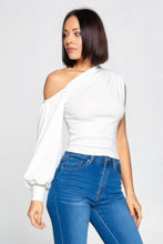 Load image into Gallery viewer, Ladies One-shoulder Top
