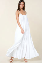 Load image into Gallery viewer, White Maxi Sun Dress With Pockets