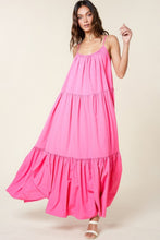 Load image into Gallery viewer, Pink Maxi Sun Dress With Pockets
