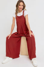 Load image into Gallery viewer, Adjustable Strap Overall Wide Leg Jumpsuit