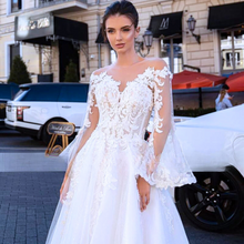 Load image into Gallery viewer, Bohemian Wedding Dress-Classic Flare Sleeve Princess Bridal Gown | Wedding Dresses