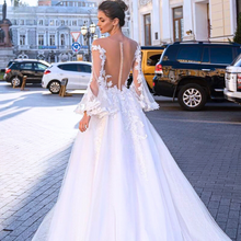 Load image into Gallery viewer, Bohemian Wedding Dress-Classic Flare Sleeve Princess Bridal Gown | Wedding Dresses