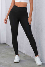 Load image into Gallery viewer, Womens Leggings-Crisscross Detail Wide Waistband Leggings