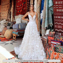 Load image into Gallery viewer, Beach Wedding Dress-Lace A-Line Lace Beach Wedding Dress | Wedding Dresses