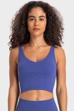 Load image into Gallery viewer, Womens Activewear-Deep V-Neck Crop Sports Bra | Activewear/Activewear Sets