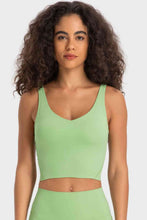 Load image into Gallery viewer, Womens Activewear-Deep V-Neck Crop Sports Bra | Activewear/Activewear Sets