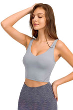 Load image into Gallery viewer, Womens Activewear-Deep V-Neck Crop Sports Bra | Activewear/Activewear Sets