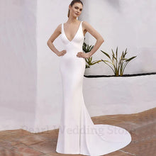 Load image into Gallery viewer, Sexy Mermaid Wedding Dress-Satin Lace Mermaid Wedding Gown | Wedding Dresses
