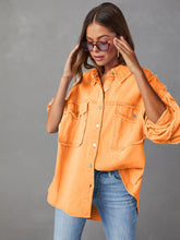 Load image into Gallery viewer, Womens Jacket-Dropped Shoulder Raw Hem Jacket