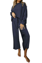 Load image into Gallery viewer, Womens Pants Set-Dropped Shoulder Top and Pants Set