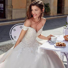Load image into Gallery viewer, Off the Shoulder Wedding Dress-A Line Lace Wedding Dress | Wedding Dresses